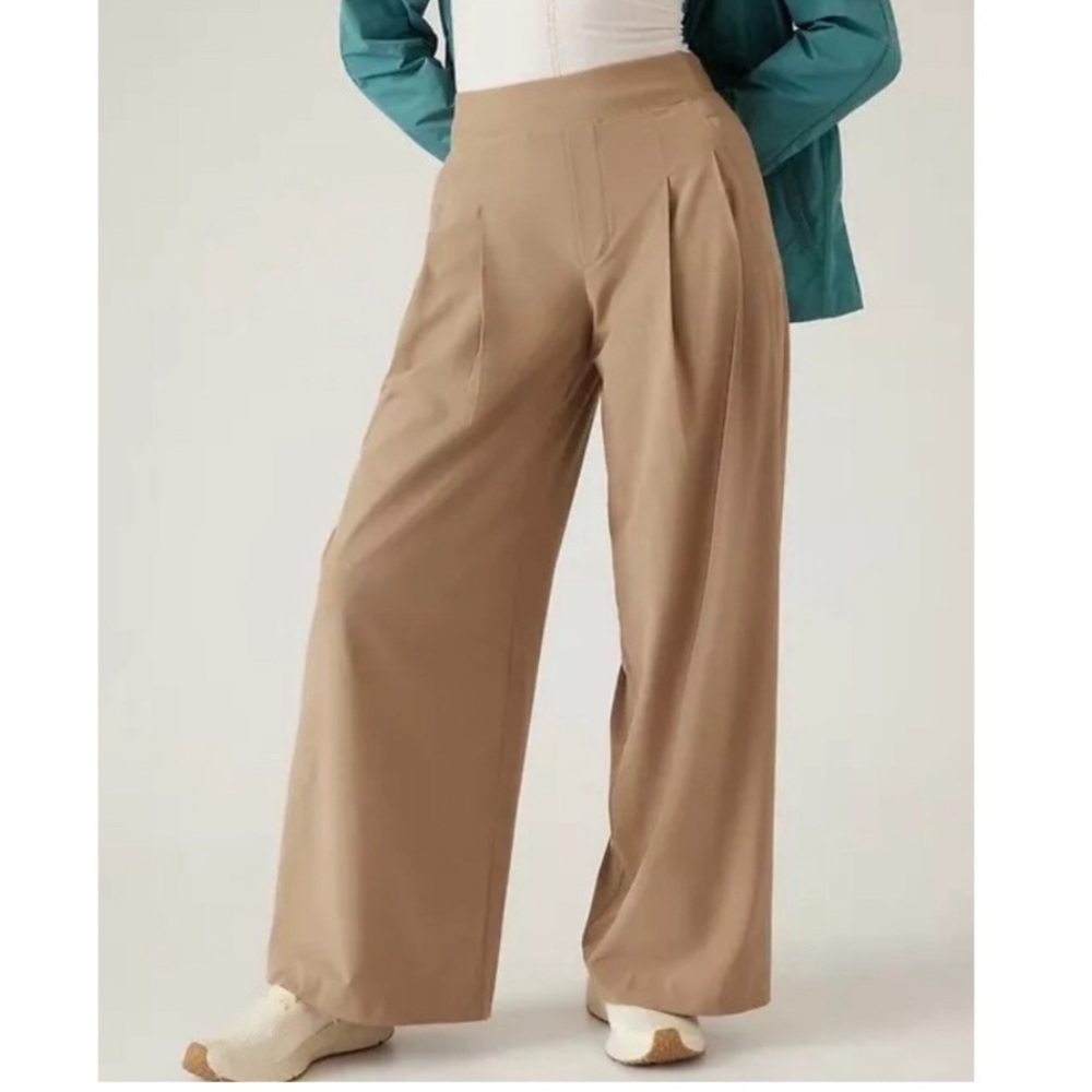 Athleta Camel Wide Leg Pants